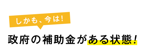 政府の補助金がある状態！